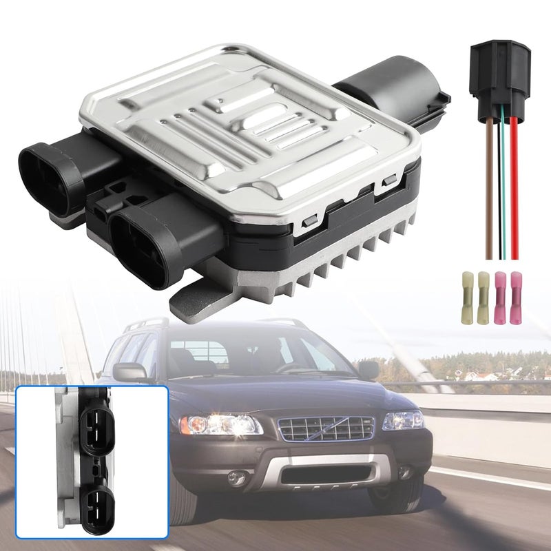 Kavius Cooling Fan Control Module Upgraded w/Connector Compatible with Volvo S60 S80 V60 V70 XC60 XC70 Compatible with Evoque Freelander II Compatible with Ford Mondeo Replace OE 940009402 940004204 - Image 4